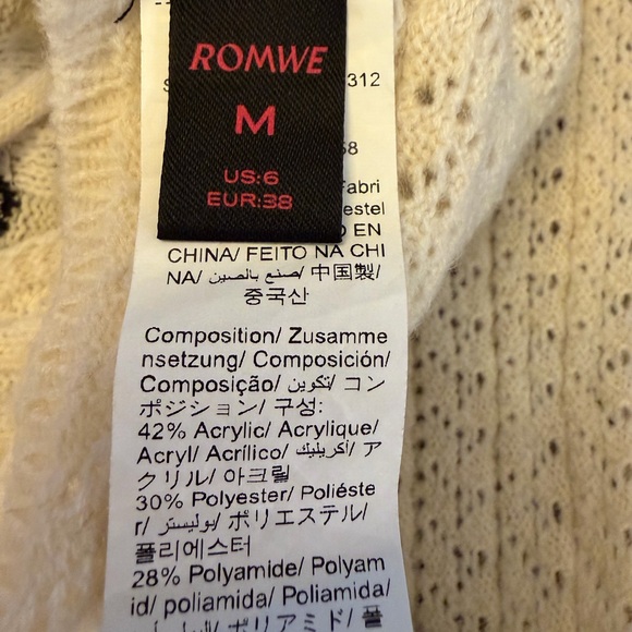 Embroidered Bee Flower Boho Knit Halter Top Festival - Picture 6 of 7